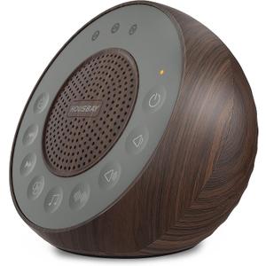 Housbay White Noise Machine with 31 High Fidelity Soothing Sounds, 5W High Power Loud Enough Speaker, Easy Volume Control, Sleep Timer, Sound Machine for Baby, Kids, Adults, Light Sleeper -Wood Grain (Dark Walnut)