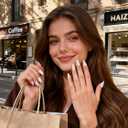 4 x Short Almond Press On Nails, Durable Reusable Glossy Artificial Nails Kit with Adhesive Tabs, 24 Pcs 12 Sizes for Fashion Women, Perfect for for Daily Outfits, Party or Date, White