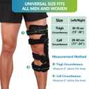 Komzer OA Unloader Knee Brace - Adjustable 3-Point Medial/Lateral Offloading Support for Osteoarthritis Pain, Bone-on-Bone Joint Degeneration & Recovery, ROM Control, Universal Fit for Men & Women, Black, Right