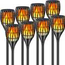 Solar Torch Light with Flickering Flame, Solar Lights Outdoor Garden Waterproof Dancing Flames Light, Flickering Flames Garden Light, Landscape Decoration Pathway Patio Lights 43",8P