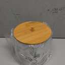 homicozy Coffee Pod Holder with Bamboo Lid, Large Capacity 80-Ounce Clear Countertop Storage for Coffee Capsules, K-Cup Organizer for Keurig/Nespresso, Coffee Filter Holder, Coffee Bar Accessories