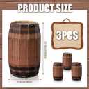 3 Pcs Western Cowboy Party Decoration Wine Barrel Large Cardboard West Whiskey Barrels Decoration for Western Pirate Birthday Farmhouse Party Photo Booth Props(23.62x14.96 Inches)