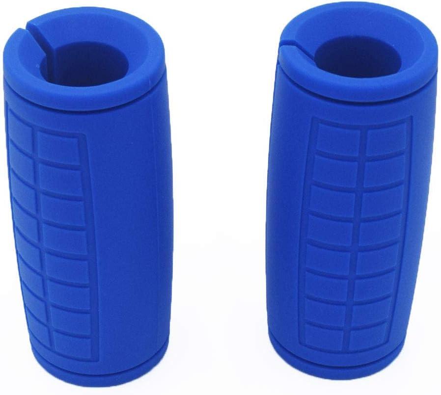 Weight Bar Grips Fit Standard Barbell, Dumbell Handles, Thick Bar Training Adapter For WeightLifting & Cable Attachments Fitness Training Rope Grips For Body Arm Forearm Builder Strength (Blue)