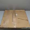 Large Old Town Farmhouse Black Wall Clock 24 Inch Rustic Antique Wood with Metal Circle and Large Numerals Silent Battery Operated Wall Clock for Office Kitchen Bedroom Living Room