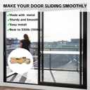 2 Pack Sliding Patio Door 1-1/4 Inch Tandem Roller Assembly, Steel Ball Wheel Bearing Rear Adjustable Sliding Door Wheel Replacement for Sliding Glass Door Screen Door Gate Window - 4 Srews Included