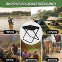 Collapsible Stool, Portable Chair, Lightweight Portable Stool for Adults, Portable Chairs for Adults, Holds Up to 220LBS, Ideal for Camping, Hiking, Outdoors, and Events