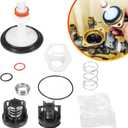 3/4" 009M3 Total Repair Kit for Watts 0888527 & LF009M3, Backflow Preventer Rebuild Set RK 009M3-T, Includes 1st & 2nd Check + Relief Valve Parts with Lubricant
