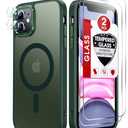 LeYi for iPhone-11 Phone Case: [Compatible with Magsafe] i Phone iphone11 Funda para Magnetic Cover Women Man Rugged Military Grade Protective Slim ipone 11case, Forest Green