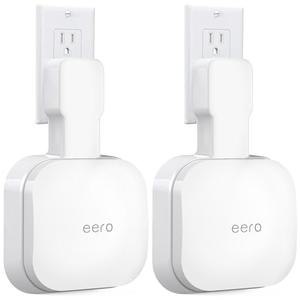 Wall Mount Holder for eero Pro 6e/Pro 6, No Messy Wires, Space Saving, Outlet Wall Bracket Only Compatible with eero Pro 6e/Pro 6 Mesh Wi-Fi System Router (2 Pack)