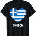 Greece Flag Jersey | Greek T-Shirt (Large, Black)