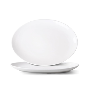 Serving Platters Set of 40 pcs Oval White Serving Platters, Large Porcelain Serving Platter Set for Party, Appetizers, Charcuterie, Sushi & Dessert, Microwave & Dishwasher Safe