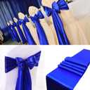 100 PCS Satin Chair Sashes Decorative Bow Satin Chair Sashes Ties Chair Ribbon Bows Chair Cover Band for Wedding Party Ceremony Reception Events Banquet Kitchen Decoration (7 x 108inch, Royal Blue)