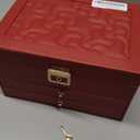 Greenfeather Jewelry Boxes for Women, Jewelry Organizer Box with Lid 3 Layers for Necklaces Rings Earrings and Bracelets Box to Store Jewelry Red Ideal Gifts