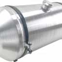 JSD 12.5 Gallons 12" x 26" Aluminum Spun Round Gas Tank Fuel Cell Tank Center Fill 3/8" NPT Outlet