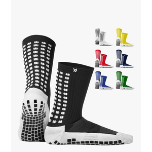 Lux Dual Grip Socks - Soccer Grip Socks for Men and Women. GripArray Performance & Comfort White