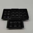 WIBIMEN Large Ice Cube Molds, Big Round Whiskey Ice Cube Trays for Freezer, Easy to Fill & Release, Whiskey Bourbon Cocktail(1.9In*6 Balls- Black/2 Pack)