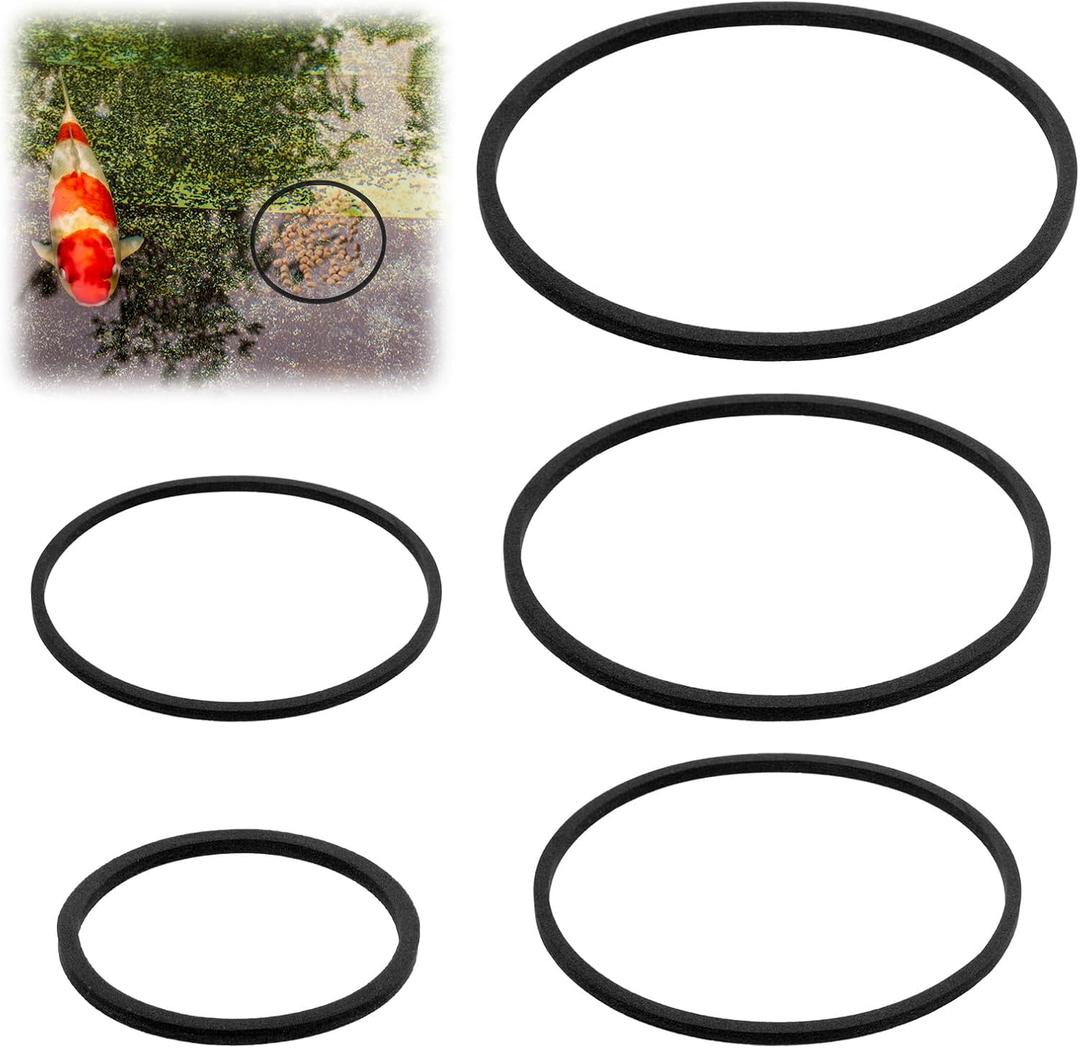 Fish Feeding Ring, 5 Sizes of Reusable Aquarium Feeding Ring Black Washable Aquarium Floating Plant Corral for Keeping Floating Plants in Place
