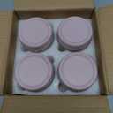 Overnight Oats Containers with Lids, 10oz Glass Jars with Lids 4 pcs, Pink, Wide Mouth Mason jars for Salad, Yogurt, Snacks, Meal Prep