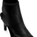 DKNY Women's Bason Sandal Heeled Bootie (Black, 7)