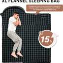KingCamp Sleeping Bag for Adults, Cold Weather & Warm XL Big and Tall Flannel Sleeping Bags with Compression Sack Portable Waterproof Essentials Gear Accessories for Outdoor Camping, Left Zip
