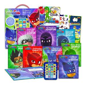PJ Masks Read Aloud Books for Kids - Bundle with 8 Read Along Books and Electronic Reader Plus Stickers and More Featuring Owlette, Gekko, and Catboy