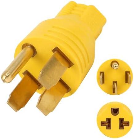 Copgge NEMA 14-50P to 5-15R 5-20R 6-15R 6-20R Compact 240V 50 Amp 3 Prong Male Plug to 240V 15 Amp 20 Amp 3 Prong Female Receptacle For Generator Welder Washer Dryer EV Charging Cord Adapter Connector