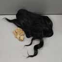 Black Wig with Bangs for Women Long Black Wavy Wigs 26 Inch Natural Black Wigs Natural Looking Heat Resistant Synthetic Wig for Daily Party Use