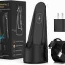 Charging Dock Replacement for MANSCAPED Lawn Mower 5.0 Ultra | Vertical Standing Charger for Manscape Trimmer with AC Adapter, Manscaped Charger Holder with 4.9FT USB-C Cable (T Black)