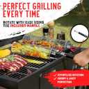 Rolling Grill Basket, New Opening Design, Extra Sturdy Cylinder Grilling Basket, Food Grade Stainless Steel, Large Portable Outdoor Camping accessories BBQ Net Rack, Cooking Griller for Fish, Vegetables, and More - Gifts for Men Dad Husband - Set of 2