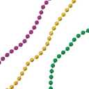 Fun Express Mardi Gras Beads Bulk 1000 Pack - Premium Purple Gold Green Bead Necklaces for Carnival Decorations, Parade Throws & Party Favors | Professional Grade Plastic Beaded Necklaces for Adults, Small