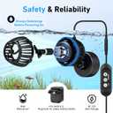 AQQA Magnetic Wave Maker for Aquarium - DC 12V Circulation Pump with External Controller, 4-Speed Adjustable Flow & Feeding Mode, Submersible Powerhead for Freshwater Saltwater Tanks (8W 950GPH)