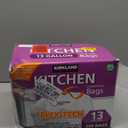 Kirkland Signature 13 Gallon 200 Ct Carton 100% recyclable Heavy Duty Drawstring Kitchen Trash Bags Garbage Bag,White