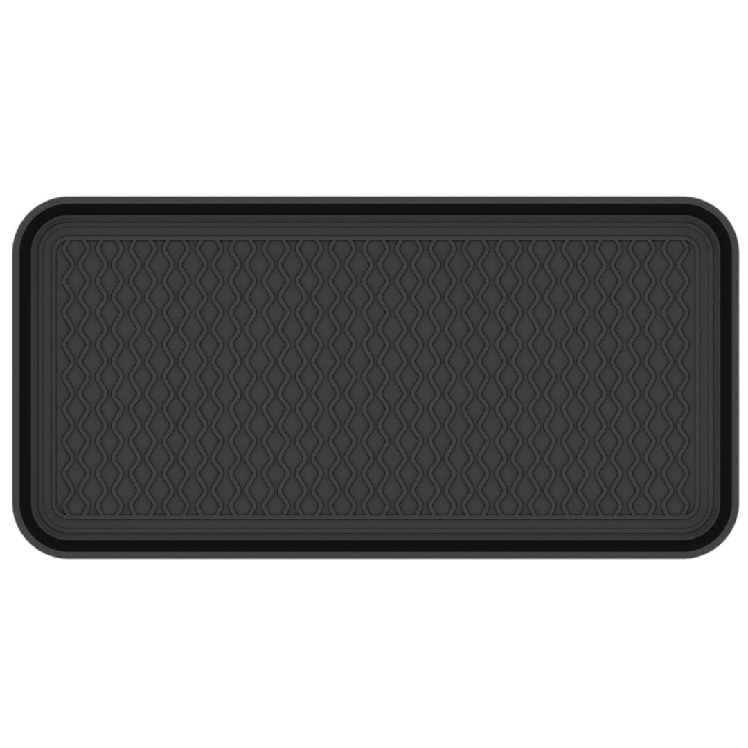 Ottomanson 15" x 30" Multi-Purpose Boot Tray Waterproof Shoe & Pet Feeding Spill Tray, Litter Box & Pee Pad Holder, Painting & Planting Mat, 1.2" Raised Edge Floor Protection