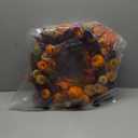 YULETIME 24" Fall Wreath, Artificial Autumn Wreath with Red, Orange, Green Maple Leaves and Orange, Purple, Green-Yellow Pumpkins (Pumpkin & Maple Leaf)