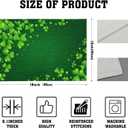 St Patricks Day Placemats Set of 4 18x12 Inch Clover Irish Shamrock Linen Place Mat Heat-Resistant Washable Wipeable Lucky Green Table Mat for Party Kitchen Dining Home Decor