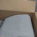 GENIMO 8x10 Area Rugs for Living Room, Machine Washable Non Slip Vintage Rugs, Low Pile Lightweight Chenille Print Rug for Bedroom, Dining Room, Home Office, Light Taupe Brown