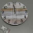 CHYLIN Wall Clock, Silent Non Ticking Battery Operated, Rustic Coastal Country Clock Decorative for Bathroom Kitchen Bedroom 8