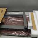 Vaunn Medical Adjustable Overbed Bedside Table With Wheels (Hospital and Home Use) (Walnut Brown)