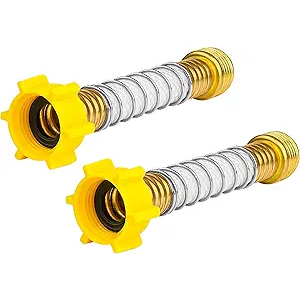 Flexible Hose Protector-Eliminates Hose Crimping and Straining at Faucets and Water Connections for RV, Garden & Car Wash Hose Extension Adapter, Pack of 2