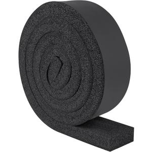 Yotache Open Cell Foam Air Conditioner Insulation Seal Strip 2"x1", Non-Adhesive Air Conditioning Weather Strip, 6.5 Feet Long, Black