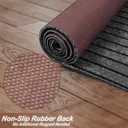 2' x 5' Runner Rugs with Rubber Backing, Indoor Outdoor Utility Carpet Runner Rugs, Stripe Gray, Can Be Used as Aisle for The RV and Boat, Laundry Room and Balcony