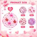 Patelai 100 Pcs Valentine's Day Paper Plates 9 Inch Heart Disposable Dinner Plates Valentine's Day Party Tableware for Dessert Candy Birthday Baby Shower Supplies Decorations(Heart Style)