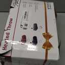 Homemate Heated Blanket Electric Throw - 50"x60" Heating Blanket Throw 1/2/4/6/8 Hours Auto-Off 10 Heat Levels Over-Heat Protection Soft Flannel Sherpa Heater ETL Certification (01 - Light Grey (Striped)