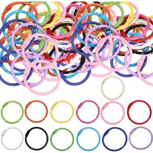 130 PCS Loose Leaf Binder Rings, 1 Inch 13 Colors Colorful Metal Rings for Index Cards Flashcards Notebook Keychain Key Binde for Office School Home