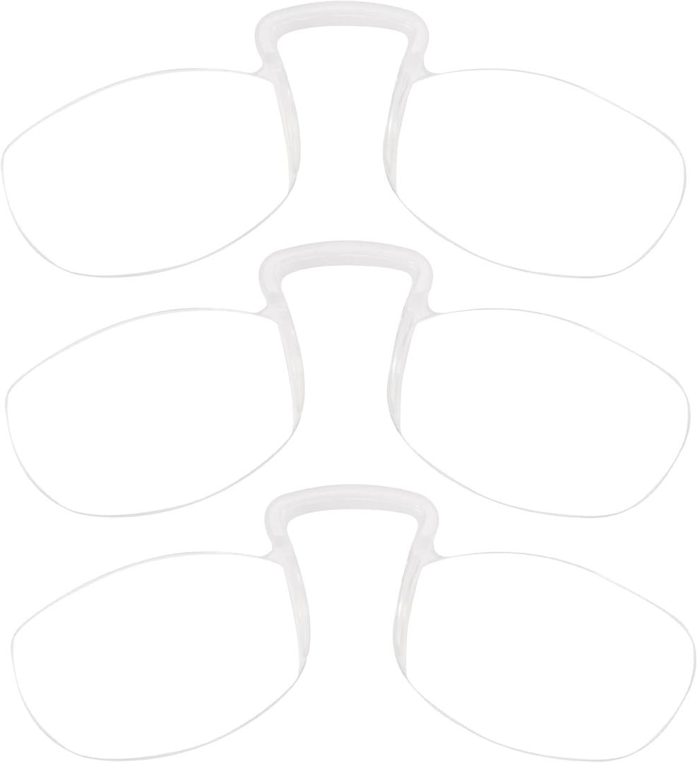DXYXYO Armless Thin Reading Glasses for Men and Women Mini Lightweight Legless Clip on Nose Readers 3 Pack, 1.5