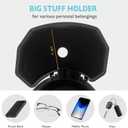 2-in-1Stroller Cup Holder with Phone Holder, 360 Rotatable Strong Clip, Large Storage Box for Stroller, Wheelchair, Walker