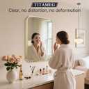 Gold Bathroom Mirror for Over Sink, 30"x36" Aluminum Frame Rectangle Wall Mirror, Modern Decorative Vanity Mirror for Living Room, Bedroom