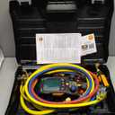 Testo 557s AC Manifold Gauge Set – AC Recharge Kit with 2x testo 115i Pipe Clamp Thermometer, 1x testo 552i Micron Gauge, and 4x Hoses – Set with Bluetooth