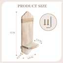 Wall Candle Sconces Set of Two, Rustic Washable White Wood Wall Candle Holder Decor, Farmhouse Wooden Candle Holder Decorations for Fireplace, Hallway, Living Room, Bedroom