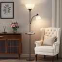 72" Floor Lamp with Table, Adjustable Reading Lights, Torchiere Floor Lamps